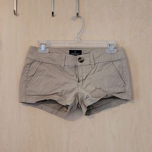 American Eagle, size 00, tan shorts